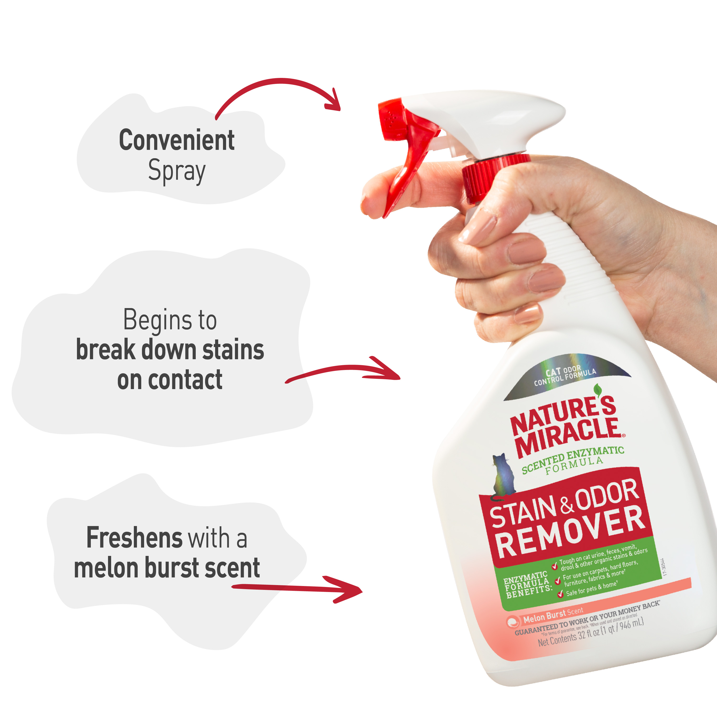 Nature's miracle oxy stain & odor remover top